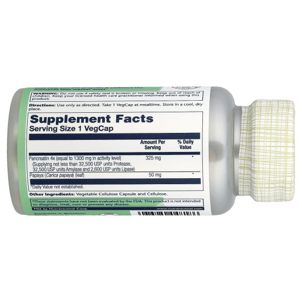 Панкреатин Solaray (PANCREATIN) 90 капсул