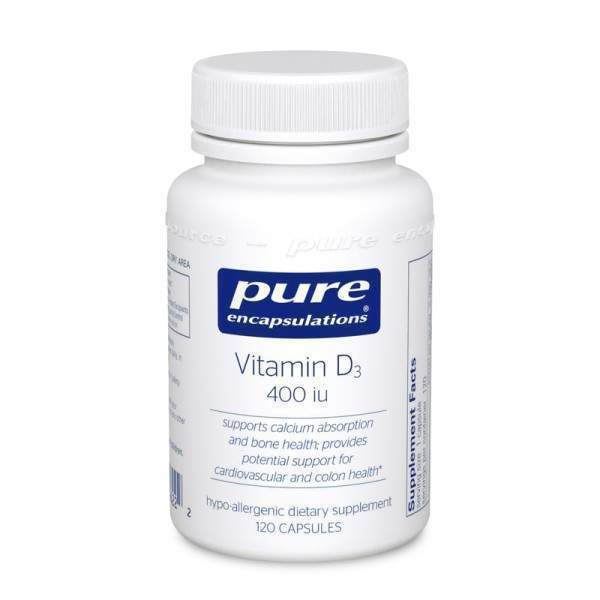 Витамин D3 Pure Encapsulations (Vitamin D3) 400 МЕ 120 капсул