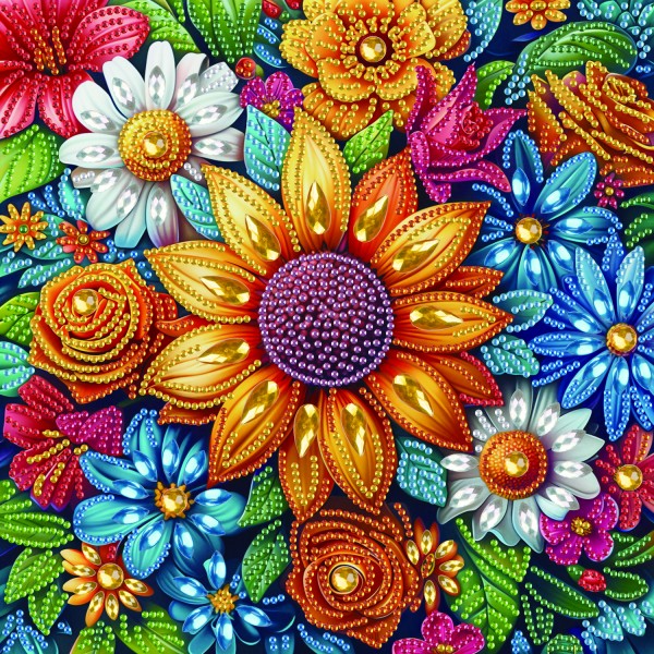 Алмазная мозаика Цветы 25 х 25 Brushme