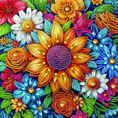 Алмазна мозаїка Квіти 25 х 25 Brushme
