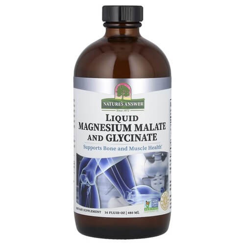 Жидкий магний малат и глицинат Nature's Answer (Liquid Magnesium Malate and Glycinate) 480 мл