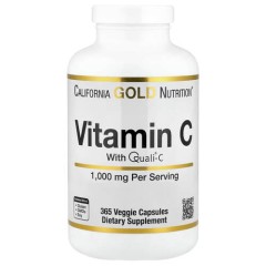 Вітамін C 1000 мг California Gold Nutrition (Vitamin C) 365 рослинних капсул