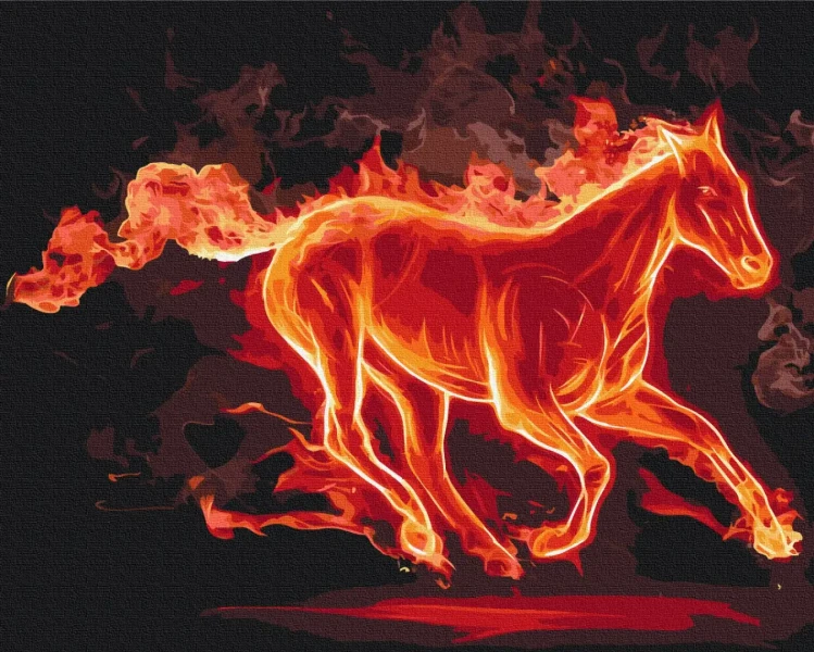 Картина за номерами Вогняний скакун  Brushme 48x60