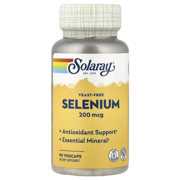 Solaray, селен, 200 мкг, 90 капсул VegCap