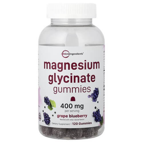 Гліцинат магнію Micro Ingredients (Magnesium Glycinate) 120 жувальних цукерок
