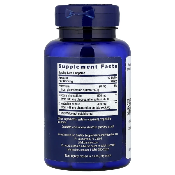Глюкозамін Хондроїтин Life Extension (Glucosamine Chondroitin) 400 мг/450 мг 100 капсул