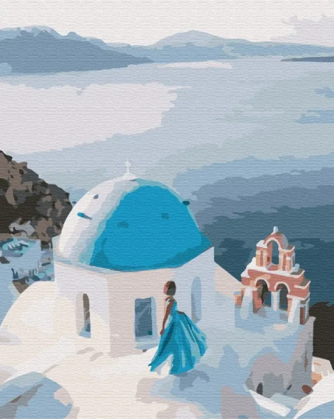 Картина за номерами На даху Греції  Brushme 40x50