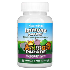 Зміцнення імунітету Nature's Plus (Animal Parade Immunebooster) 90 жувальних таблеток тропічні ягоди