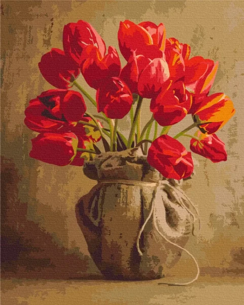 Картина за номерами Букет домашніх тюльпанів  Brushme 48x60