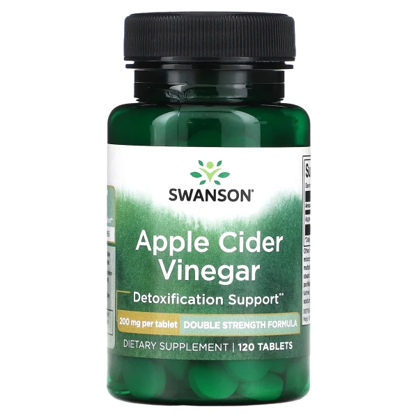 Яблучний оцет Swanson (Apple Cider Vinegar) 200 мг 120 таблеток