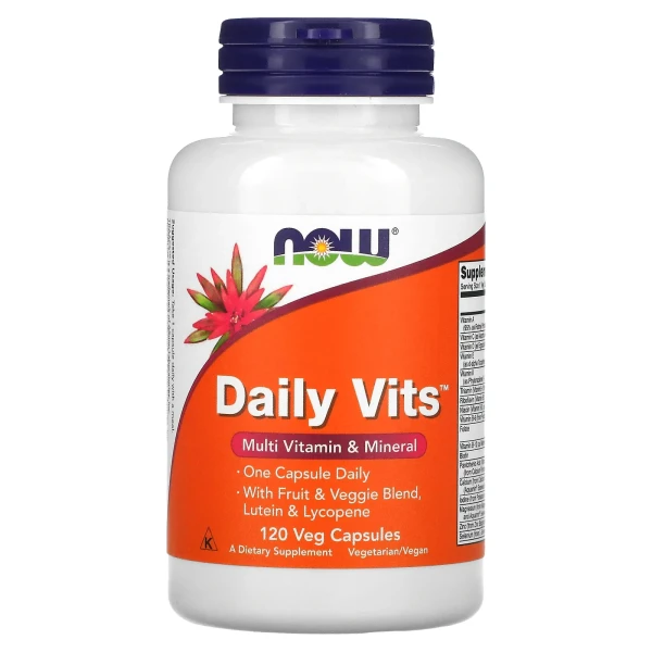 Мультивитамины и микроэлементы NOW Foods (Daily Vits) 120 вегетарианских капсул