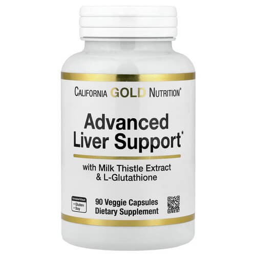 Комплекс для поддержки печени California Gold Nutrition (Advanced Liver Support) 90 растительных капсул