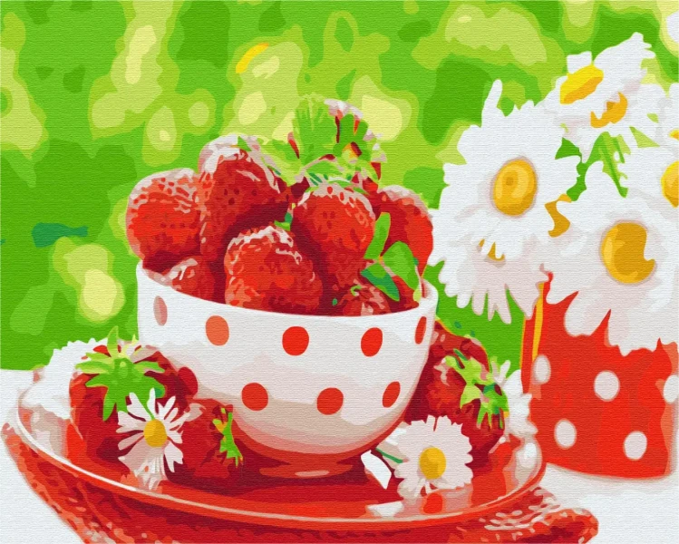 Картина за номерами Полуничний перекус  Brushme 48x60