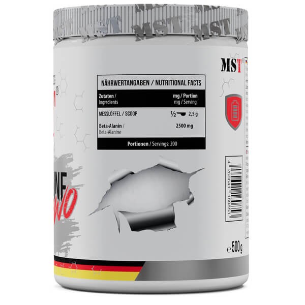 Бета-аланін MST nutrition (Beta Alanine) 500 г без смаку