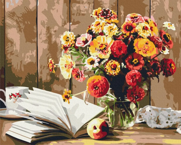 Картина за номерами Книжковий натюрморт  Brushme 48x60