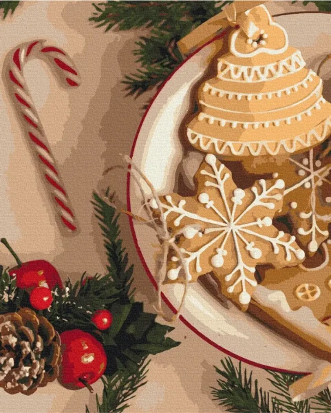 Картина за номерами Бабусине печиво на Різдво  Brushme 40x50