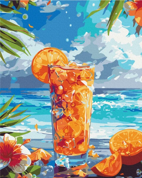 Картина за номерами Освіжаючий коктейль  Brushme 40x50