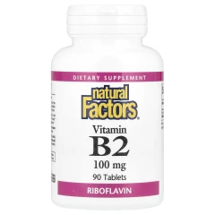 Рибофлавін вітамін B2 (Riboflavin Vitamin B2) 100 мг 90 таблеток