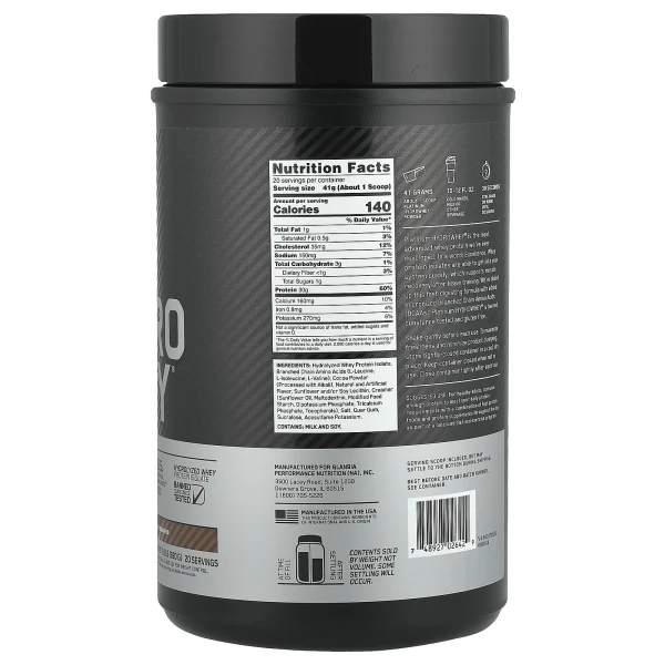 Optimum Nutrition, Platinum HydroWhey®, сироватковий протеїн, шоколад, 820 г