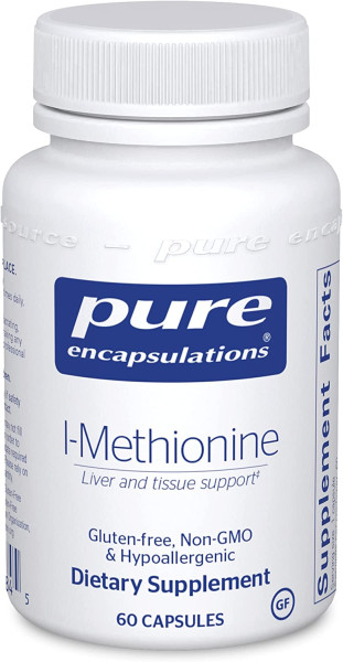 L-метіонін, l-Methionine, Pure Encapsulations, підтримка суглобів, печінки та підшлункової залози, антиоксидантів та нервової системи, 60 капсул