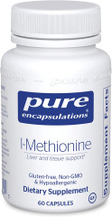 L-метіонін, l-Methionine, Pure Encapsulations, підтримка суглобів, печінки та підшлункової залози, антиоксидантів та нервової системи, 60 капсул