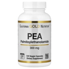 Пальмітоїлетаноламід California Gold Nutrition (PEA) 120 рослинних капсул