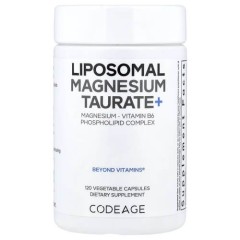 Ліпосомальний магній таурат Codeage (Liposomal Magnesium Taurate+) 120 рослинних капсул