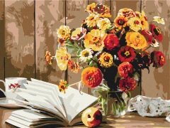 Преміум картина за номерами Книжковий натюрморт Brushme 40x50