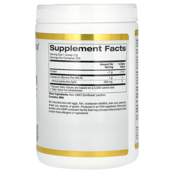 Молозиво California Gold Nutrition (Colostrum) 1000 мг 200 г