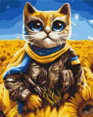 Картина по номерам Котик Герой © Марианна Пащук Brushme 48x60