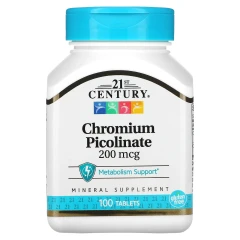 Піколінат хрому 21st Century (Chromium Picolinate) 100 таблеток