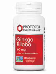 Гінкго Білоба Protocol for Life Balance (Ginkgo Biloba) 60 мг 60 веганських капсул