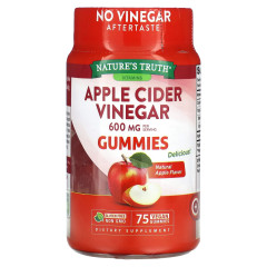 Яблучний оцет Nature's Truth (Apple Cider Vinegar) 600 мг 75 веганських жувальних цукерок зі смаком яблука