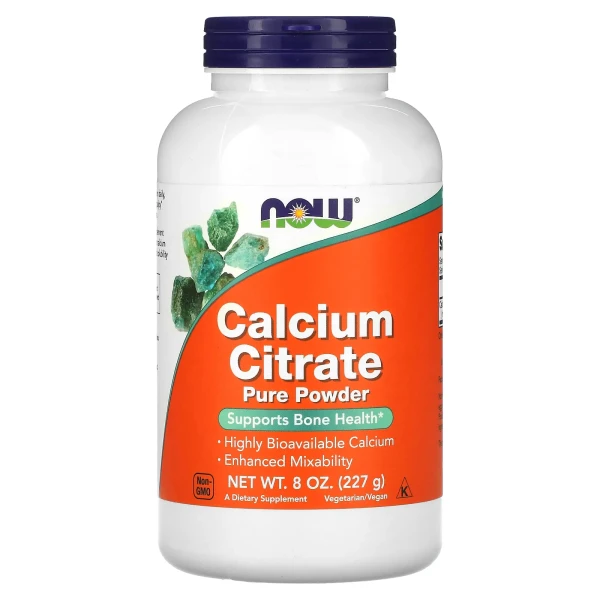 Кальцій цитрат Now Foods (Calcium Citrate) 600 мг 227 г