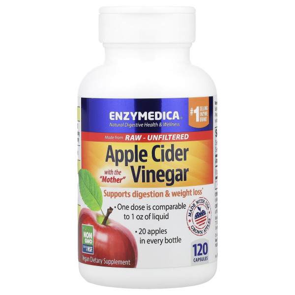 Яблучний оцет (Apple Cider Vinegar) 355 мг 120 капсул