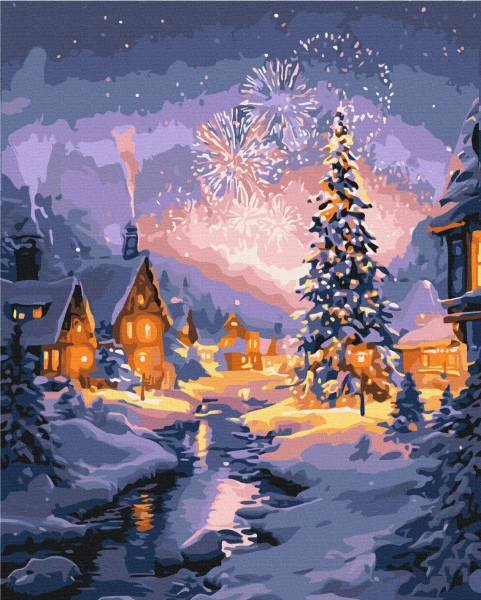 Картина за номерами Святкова мить 40x50 Brushme