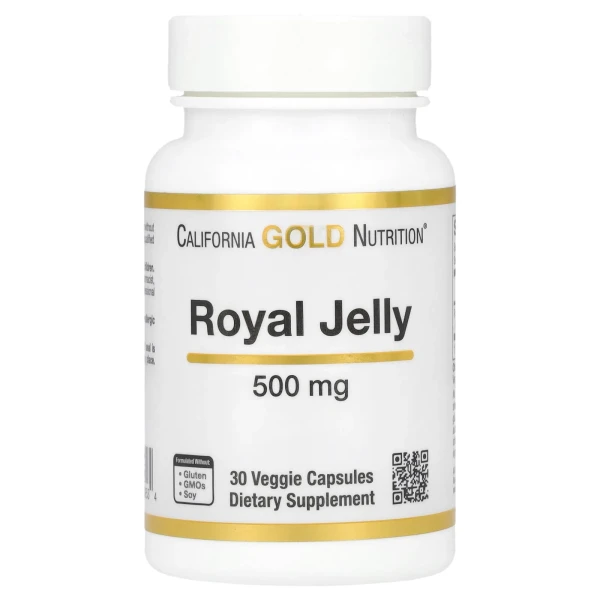 Маточное молочко California Gold Nutrition (Royal Jelly) 500 мг 30 растительных капсул