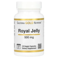 Маточное молочко California Gold Nutrition (Royal Jelly) 500 мг 30 растительных капсул