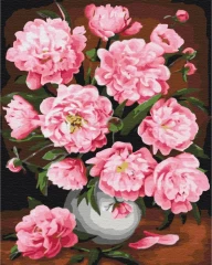 Картина по номерам Пионы весной Brushme 40x50