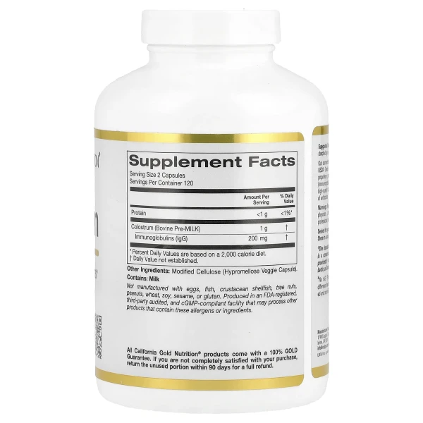 Молозиво California Gold Nutrition (Colostrum) 500 мг 240 капсул