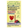 Пробіотик з молозивом для дітей ChildLife (Probiotics with Colostrum) 90 жувальних таблеток з ягідним смаком