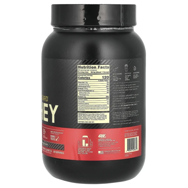 Optimum Nutrition, Gold Standard 100% Whey, сироватковий протеїн, насичений шоколадний смак, 907 г (2 фунти)