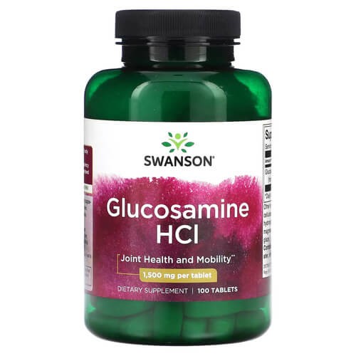 Глюкозамін гідрохлорид 1500 мг Swanson (Glucosamine HCl) 100 таблеток