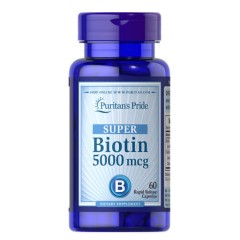 Біотин 5000 мкг Puritan's Pride (Biotin) 60 рідких капсул