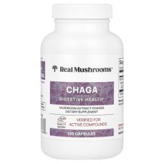 Гриб чага Real Mushrooms (Chaga Mushroom) 120 капсул