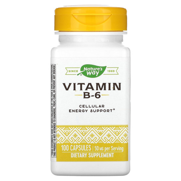 Витамин В6 Nature's Way (Vitamin B6) 50 мг 100 капсул