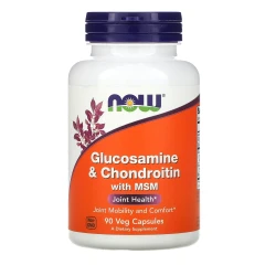 Глюкозамін Хондроїтин з МСМ Now Foods (Glucosamine &amp; Chondroitin with MSM) 90 капсул