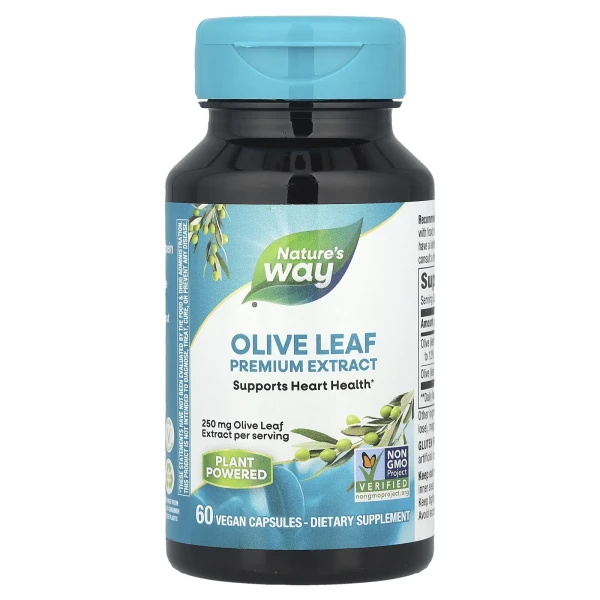 Экстракт листьев оливы Nature's Way (Olive Leaf) 250 мг/30 мг олеуропеина 60 капсул