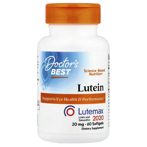 Лютеїн з Lutemax 2020 Doctor's Best (Lutein with Lutemax 2020) 20 мг/4 мг 60 капсул