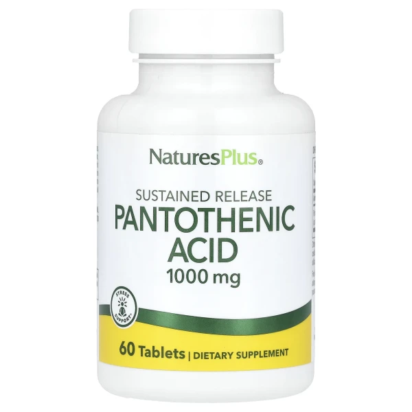 Пантотенова кислота Nature's Plus (Pantothenic acid) 1000 мг 60 таблеток